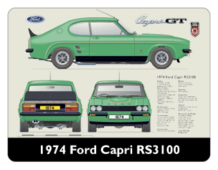 Ford Capri MkII RS3100 1974 Mouse Mat